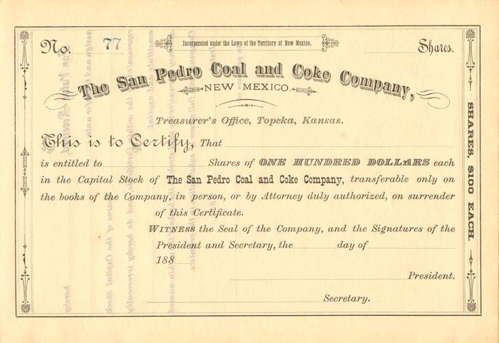 San Pedro Coal and Coke Co., New Mexico